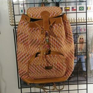 South American Leather Sinch Knapsack